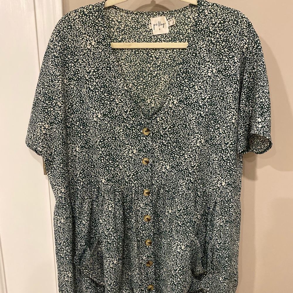 Green and White Princess Polly Dress